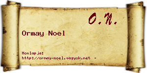 Ormay Noel névjegykártya